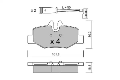 Комплект тормозных колодок AISIN BPMB-2005